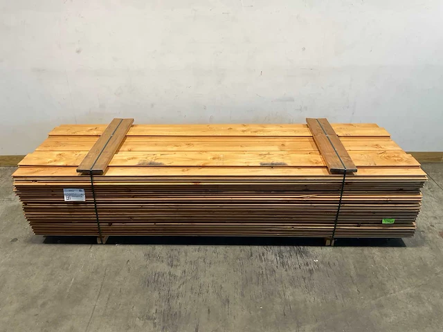Douglas blokhutprofiel geschaafd 300x19,5x2,8 cm (108x) - afbeelding 1 van  7