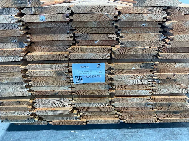 Douglas blokhutprofiel geschaafd 300x19,5x2,8 cm (108x) - afbeelding 6 van  7