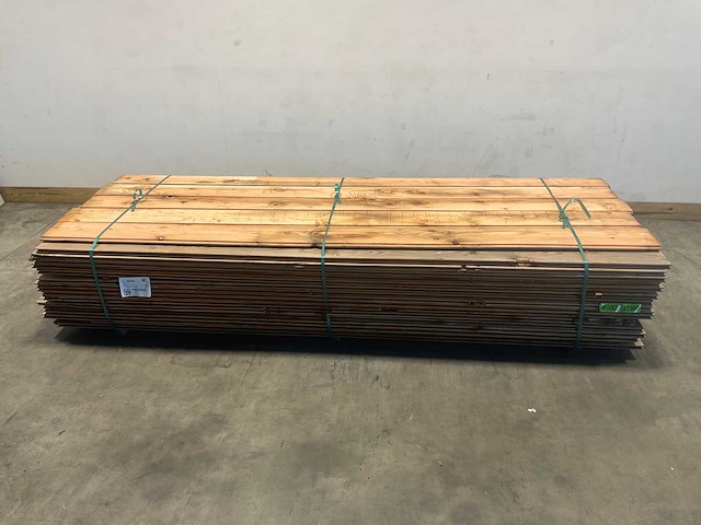 Douglas blokhutprofiel geschaafd 300x19,5x2,8 cm (48x) - afbeelding 1 van  5