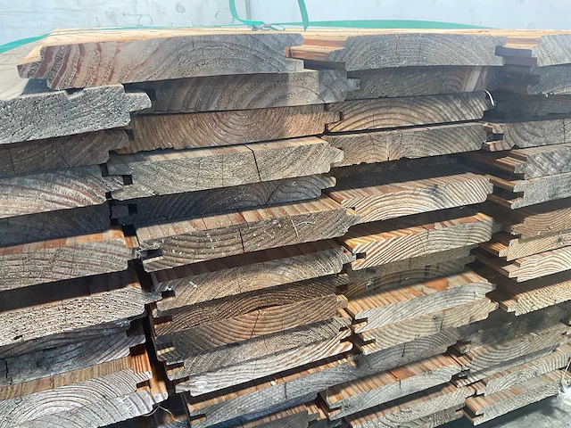 Douglas blokhutprofiel geschaafd 300x19,5x2,8 cm (50x) - afbeelding 4 van  5