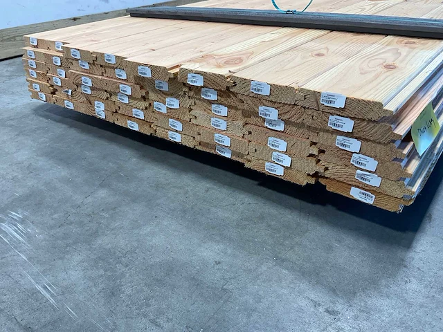 Douglas blokhutprofielplank geschaafd 300x14,5x2,8 cm (100x) - afbeelding 2 van  6