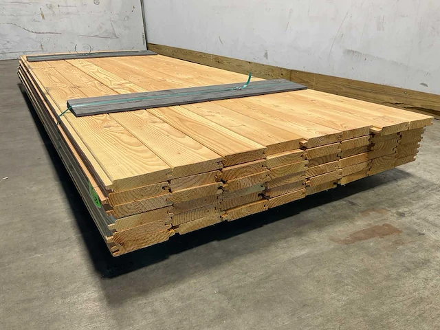 Douglas blokhutprofielplank geschaafd 300x14,5x2,8 cm (100x) - afbeelding 4 van  6