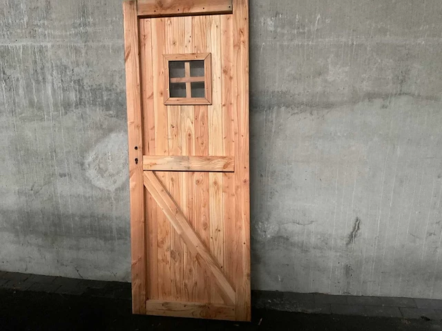 Douglas buitendeur beglaasd 200x76 cm - afbeelding 3 van  3