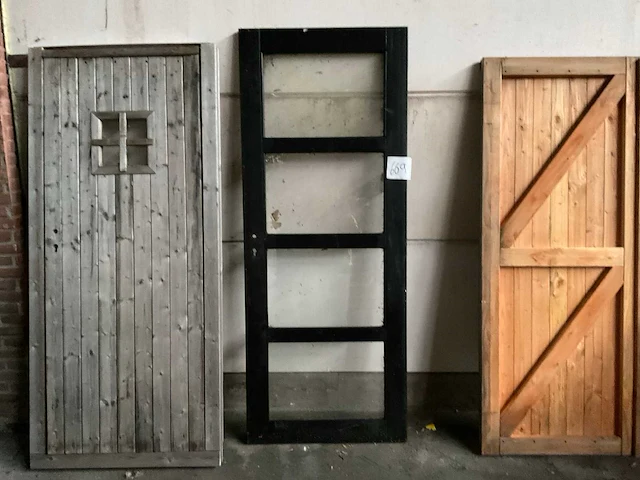 Douglas buitendeur beglaasd zwart 205x82 cm - afbeelding 1 van  3