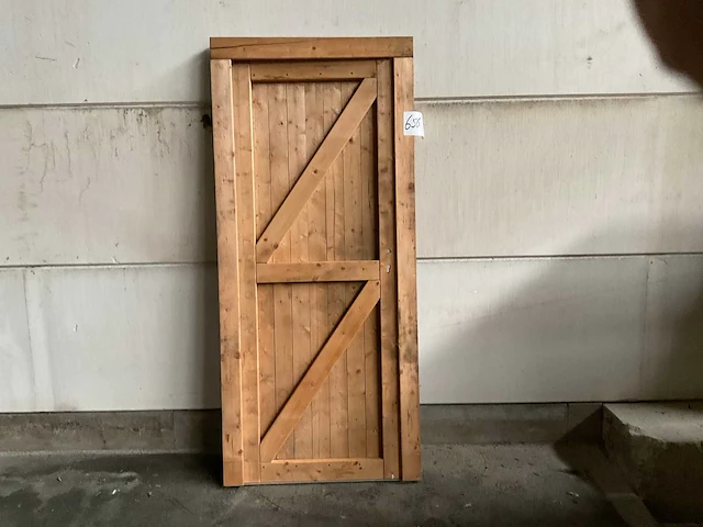 Douglas buitendeur in kozijn 200x95 cm - afbeelding 3 van  4