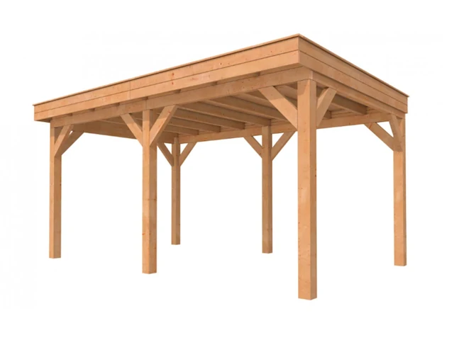 Douglas buitenverblijf plat dak premium hillhout, 500x310 cm - afbeelding 1 van  4