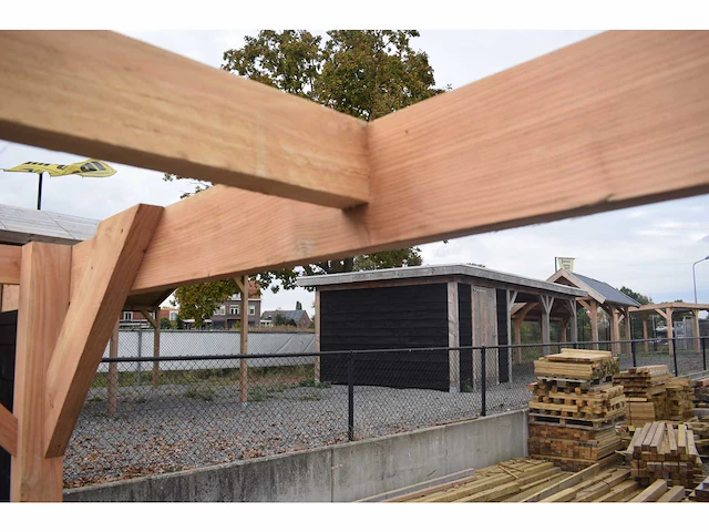 Douglas carport frame met berging - 720x510x235 cm - afbeelding 6 van  16