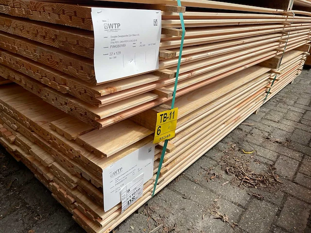 Douglas design- tripple- deens profiel, 3000x142x22mm (168x) - afbeelding 4 van  4