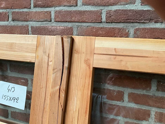 Douglas dubbele buitendeur met glas 192x150 cm - afbeelding 2 van  4