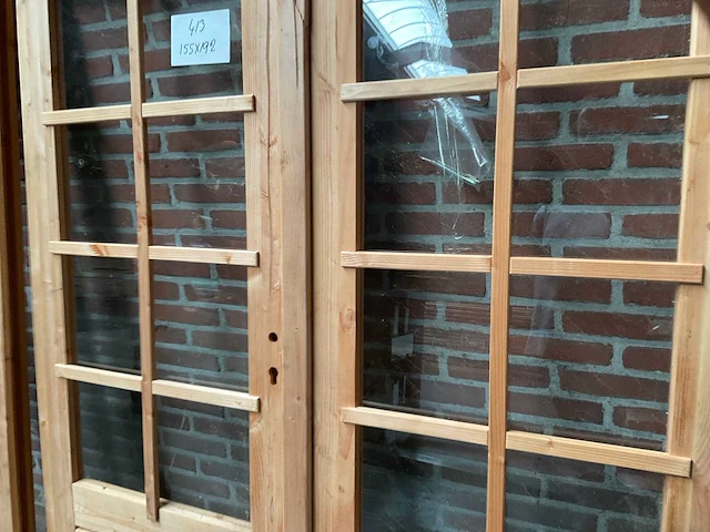 Douglas dubbele buitendeur met glas 192x150 cm - afbeelding 3 van  4