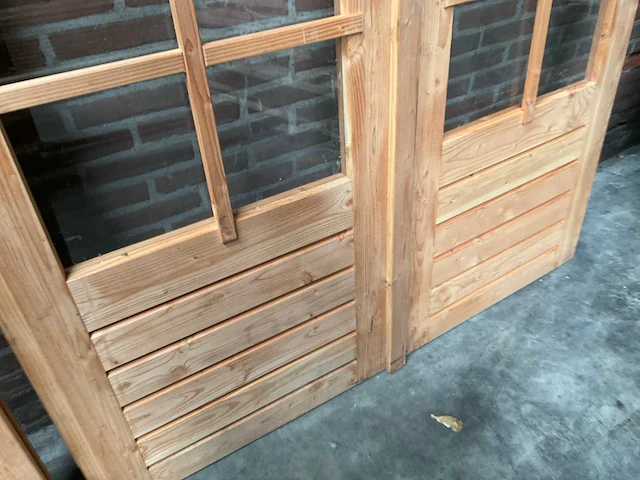 Douglas dubbele buitendeur met glas 192x150 cm - afbeelding 4 van  4