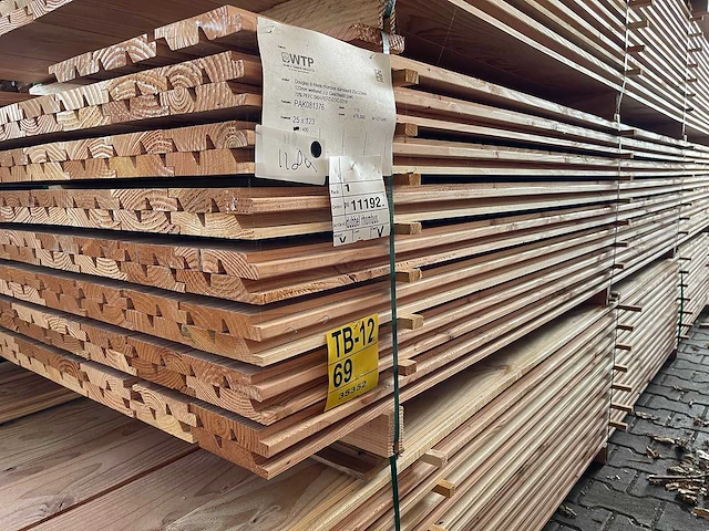 Douglas dubbele rhombus profiel 4000x123x25mm (118x) - afbeelding 4 van  4