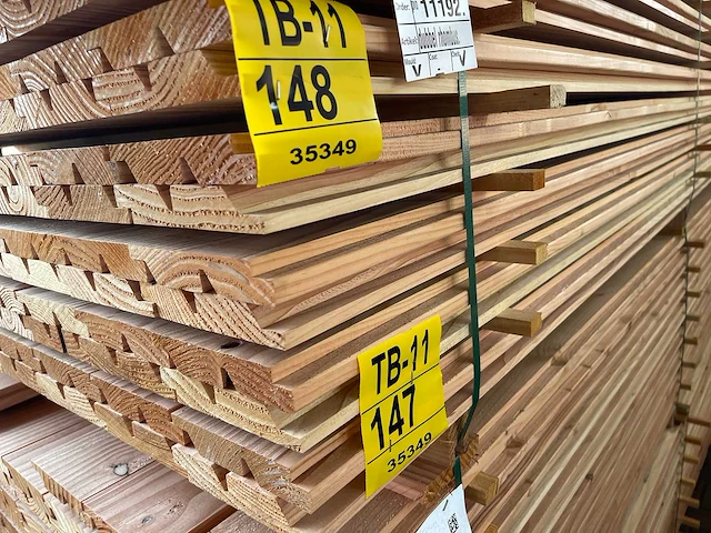 Douglas dubbele rhombus profiel 4000x140x25mm (59x) - afbeelding 4 van  4