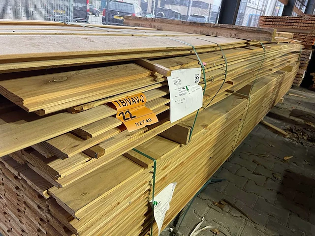 Douglas halfshoutrabat channelsiding 18x130mm, lengte 500cm (111x) - afbeelding 2 van  3