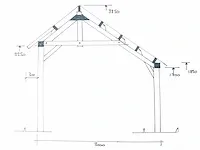 Douglas kapschuur met dakpanplaat 890x360x325 cm - afbeelding 10 van  18