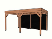 Douglas overkapping 300 x 500 cm, met achterwanden verando - afbeelding 1 van  3
