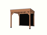 Douglas overkapping 300x300cm + achterwand verando - afbeelding 1 van  8