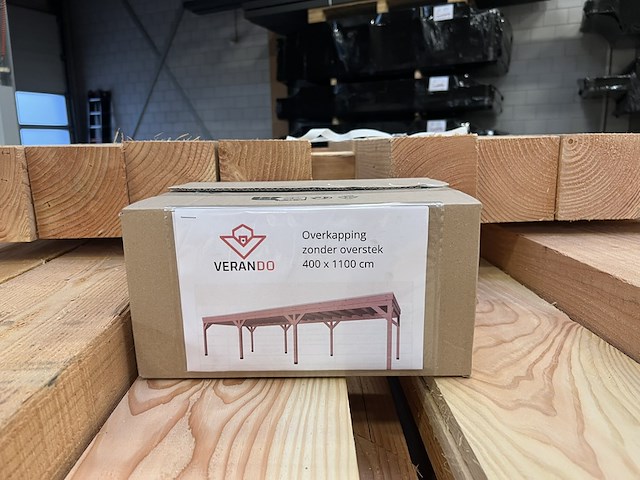 Douglas overkapping 400*1100cm met achterwand verando - afbeelding 3 van  8