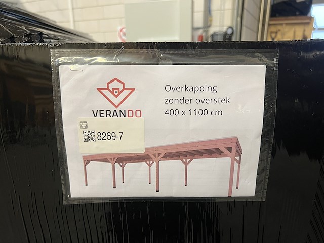 Douglas overkapping 400*1100cm met achterwand verando - afbeelding 6 van  8