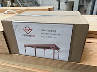 Douglas overkapping 400*700cm met achterwand verando - afbeelding 3 van  8