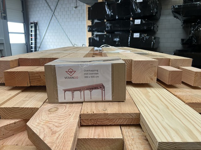 Douglas overkapping met overstek 300*900cm verando - afbeelding 3 van  8