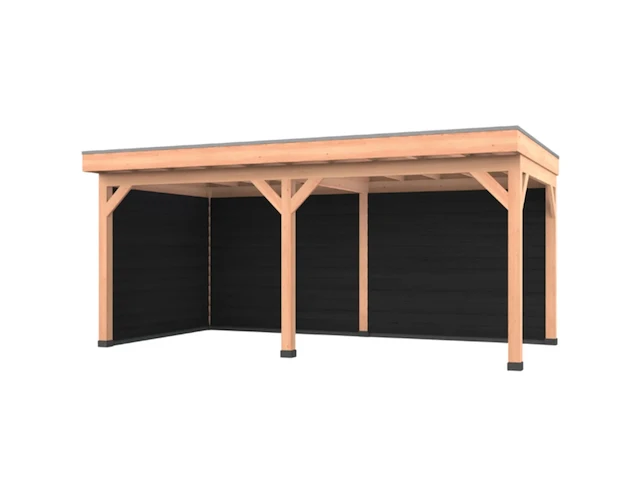 Douglas overkapping met overstek 300x600cm+wanden - afbeelding 7 van  14