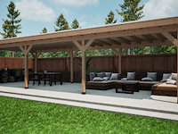 Douglas overkapping met overstek 400*1100cm verando - afbeelding 1 van  9