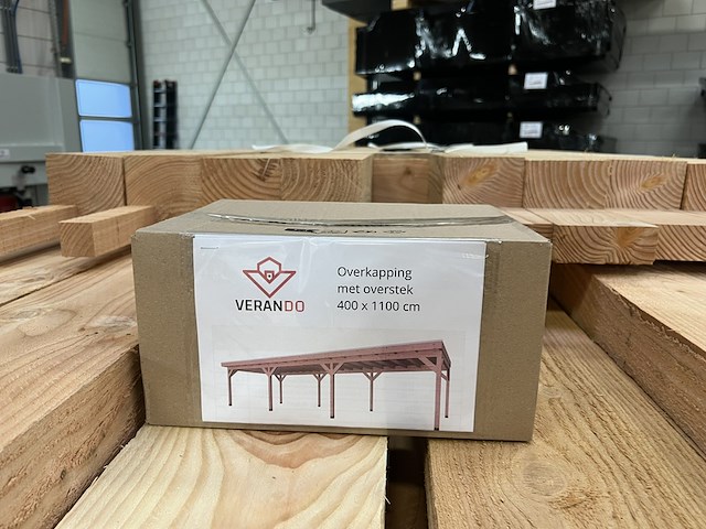 Douglas overkapping met overstek 400*1100cm verando - afbeelding 3 van  9