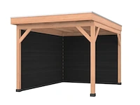 Douglas overkapping met overstek 400x400+wanden verando - afbeelding 1 van  6
