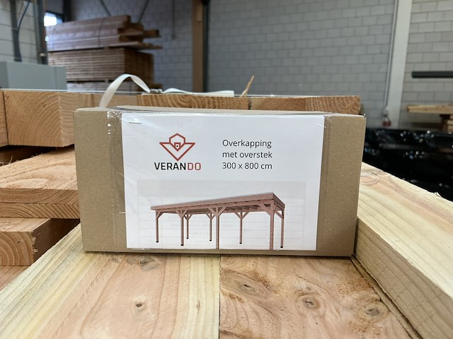 Douglas overkapping met overstek verando, , 300*800cm - afbeelding 9 van  11