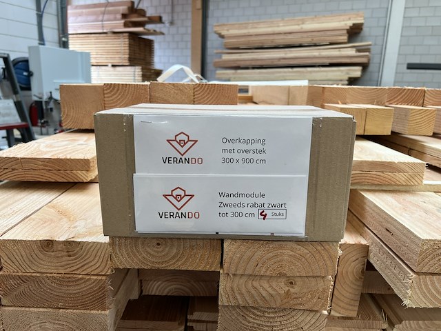 Douglas overkapping met overstek verando, , 300*900 +wanden - afbeelding 8 van  10