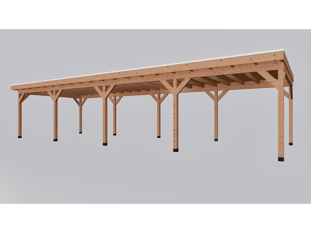 Douglas overkapping met overstek verando, , 400*1200cm - afbeelding 1 van  7