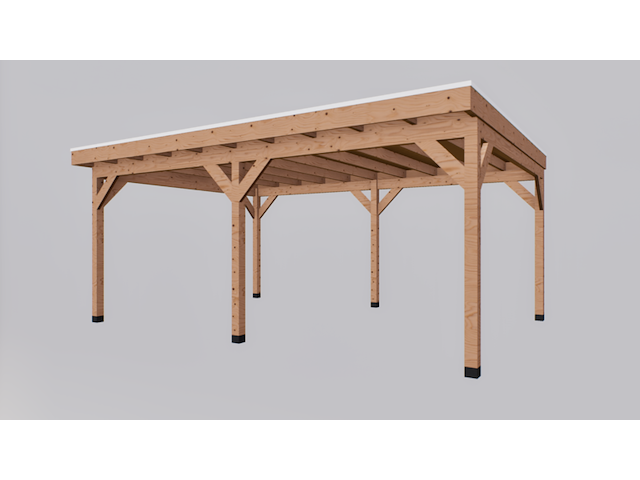 Douglas overkapping met overstek verando, , 400*600cm - afbeelding 3 van  10