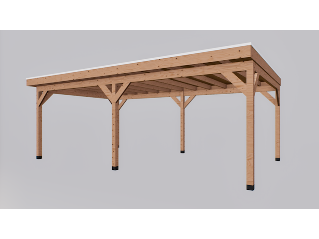 Douglas overkapping met overstek verando, , 400*700cm - afbeelding 2 van  8