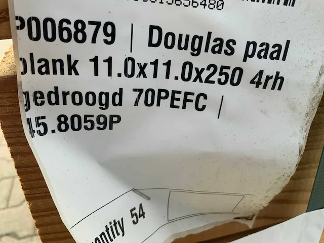 Douglas paal 2500x110x110mm (54x) - afbeelding 9 van  9