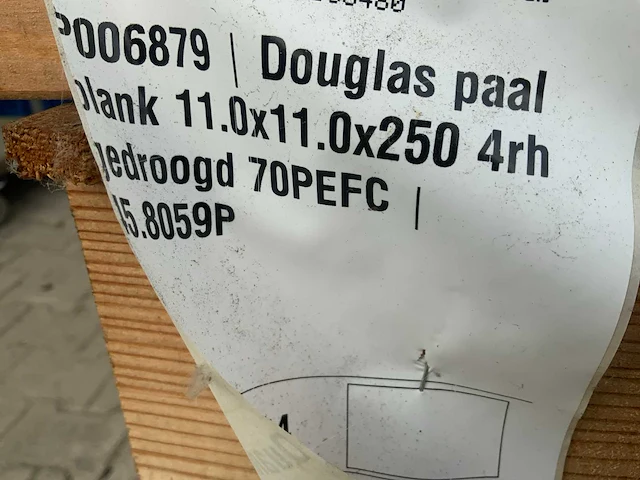 Douglas paal 2500x110x110mm (54x) - afbeelding 7 van  7
