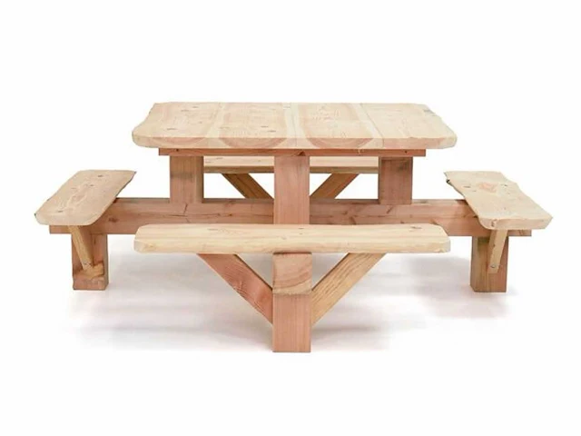 Douglas picknicktafel 220x220 cm - afbeelding 1 van  13