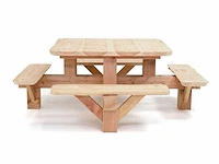 Douglas picknicktafel 220x220 cm - afbeelding 1 van  13