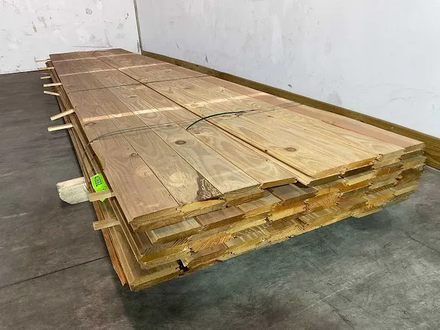Douglas plank - met mes en groef 450x11,5x1,7 cm (40x) - afbeelding 5 van  6