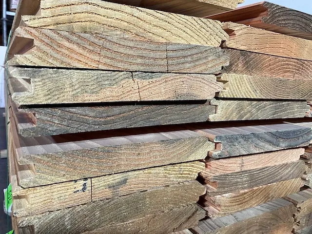 Douglas plank - met mes en groef 500x19x2,5 cm (25x) - afbeelding 3 van  6