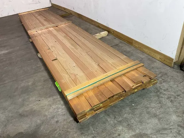 Douglas plank - met mes en groef 500x9,5x1,8 cm (35x) - afbeelding 2 van  6