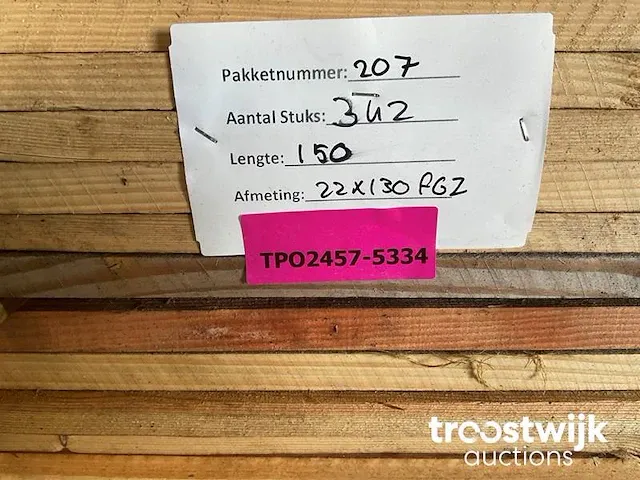 Douglas plank 150x13x2.2 cm - afbeelding 4 van  4