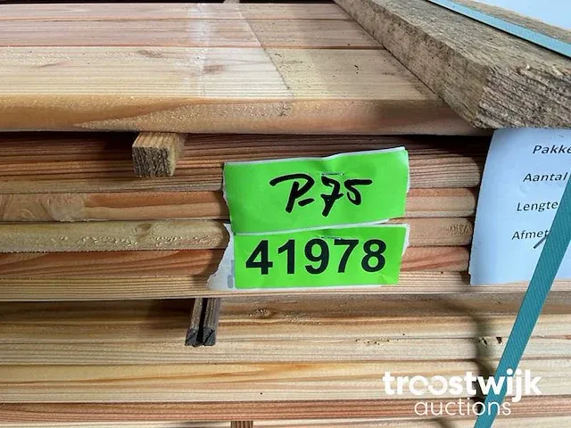 Douglas plank 200x12x1.7 cm - afbeelding 4 van  5