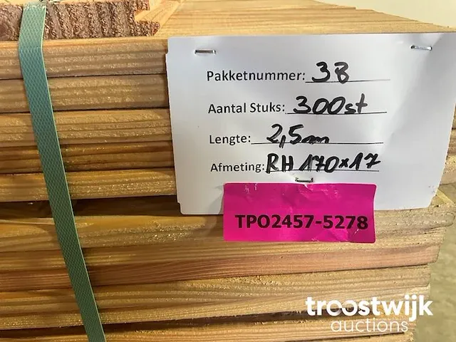 Douglas plank 250x17x1.7 cm - afbeelding 3 van  3