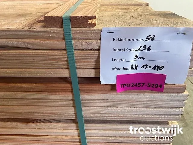 Douglas plank 300x17x1.8 cm - afbeelding 4 van  4