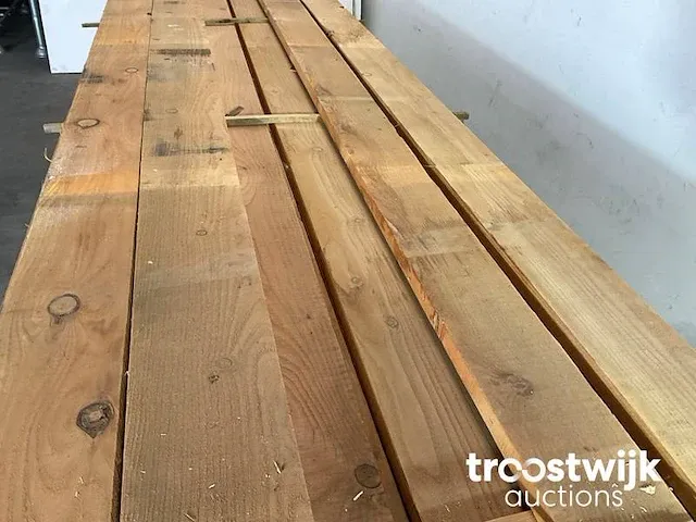 Douglas plank 360-350x13.5-16.5x3 cm - afbeelding 3 van  5