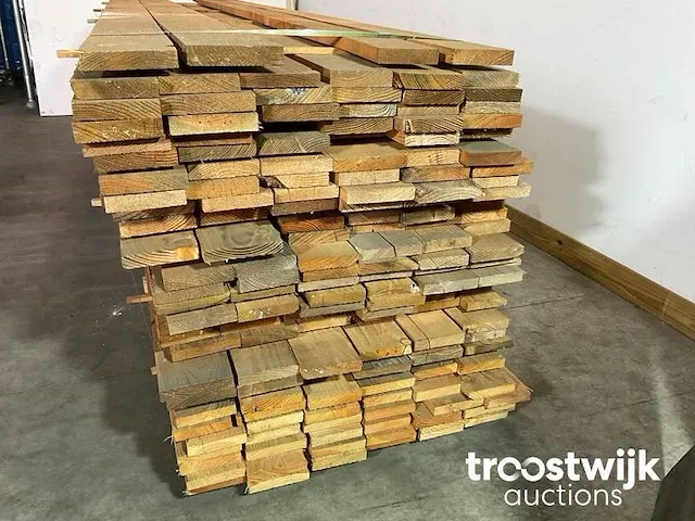 Douglas plank 360-350x13.5-16.5x3 cm - afbeelding 4 van  5