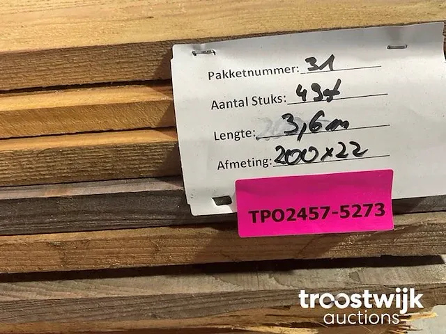 Douglas plank 360x20x2.2 cm - afbeelding 4 van  4