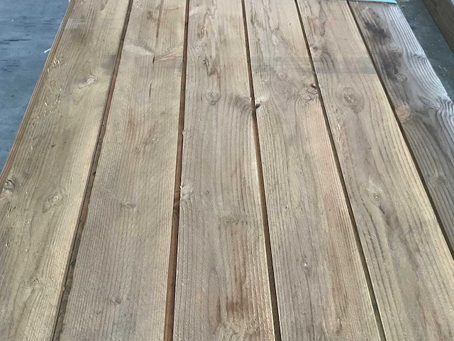 Douglas plank dubbel lip profiel 400x19x1,8 cm (90x) - afbeelding 3 van  5