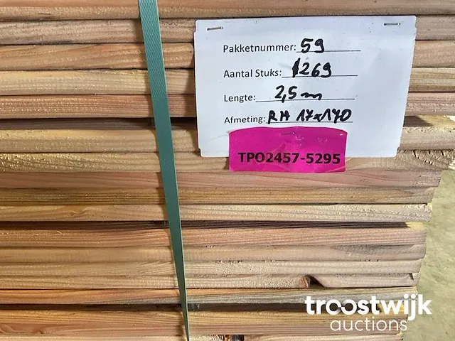 Douglas plank geschaafd 250x17x1.7 cm - afbeelding 4 van  4